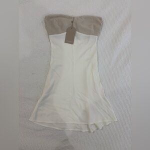 Meshki Veronica Strapless Mini Dress In Multi-Bone